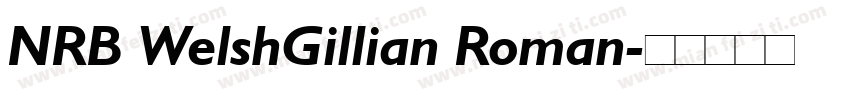 NRB WelshGillian Roman字体转换